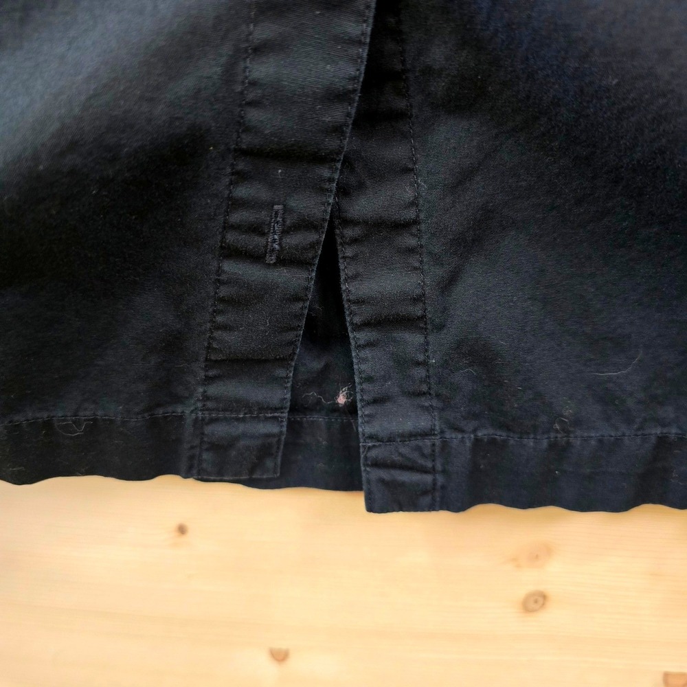 Bechamel Cotton Embroidered Daisy Button Up Shirt 3/4 Sleeve Womens Large Black‎ - Picture 4 of 8